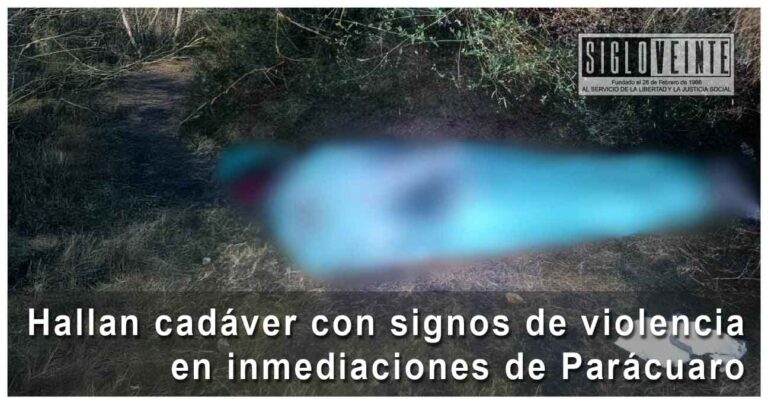 Hallan cadáver con signos de violencia en inmediaciones de Parácuaro