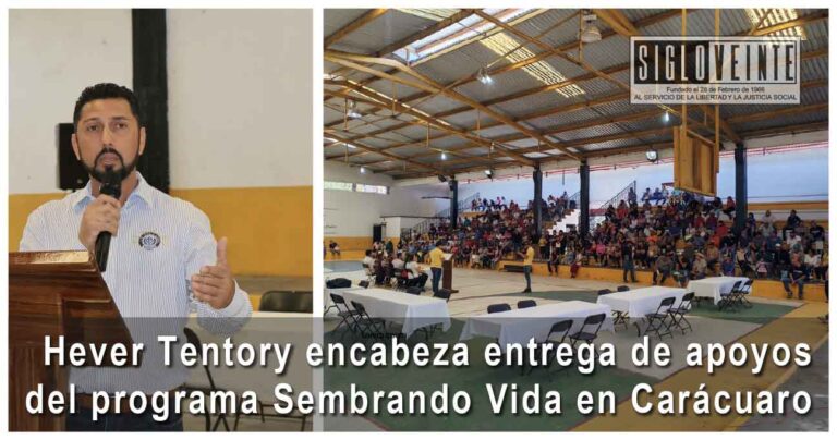 Hever Tentory encabeza entrega de apoyos del programa Sembrando Vida en Carácuaro