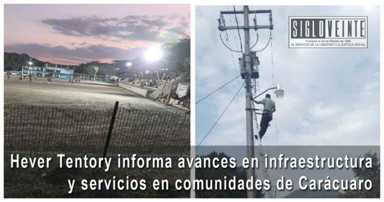Hever Tentory informa avances en infraestructura y servicios en comunidades de Carácuaro
