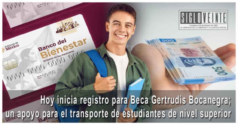 Hoy inicia registro para Beca Gertrudis Bocanegra; un apoyo para el transporte de estudiantes de nivel superior