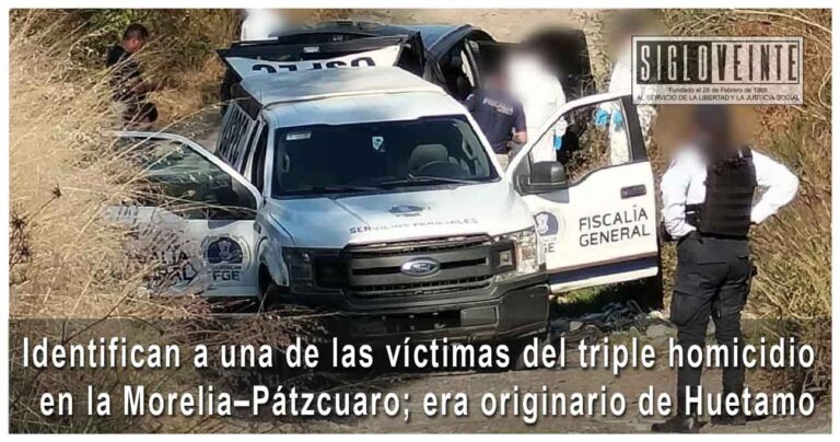 Identifican a una de las víctimas del triple homicidio en la Morelia–Pátzcuaro; era originario de Huetamo