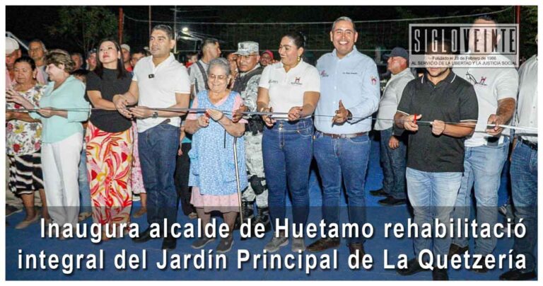 Inaugura alcalde de Huetamo rehabilitación integral del Jardín Principal de La Quetzería