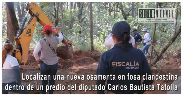 Localizan una nueva osamenta en fosa clandestina dentro de un predio del diputado Carlos Bautista Tafolla
