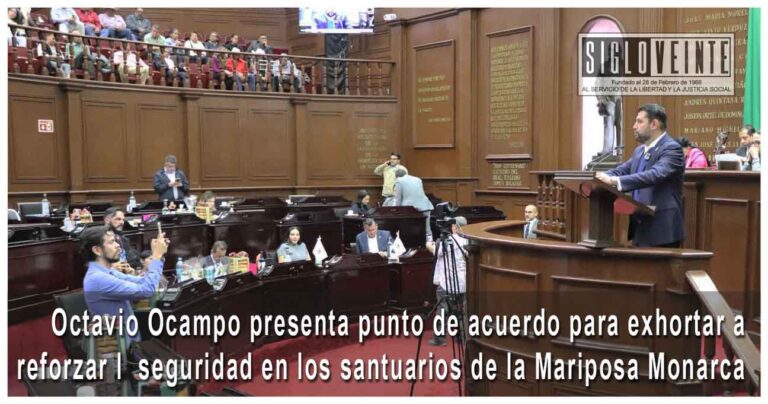 Octavio Ocampo presenta punto de acuerdo para exhortar a reforzar la seguridad en los santuarios de la Mariposa Monarca