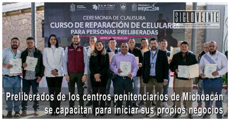 Preliberados de los centros penitenciarios de Michoacán se capacitan para iniciar sus propios negocios