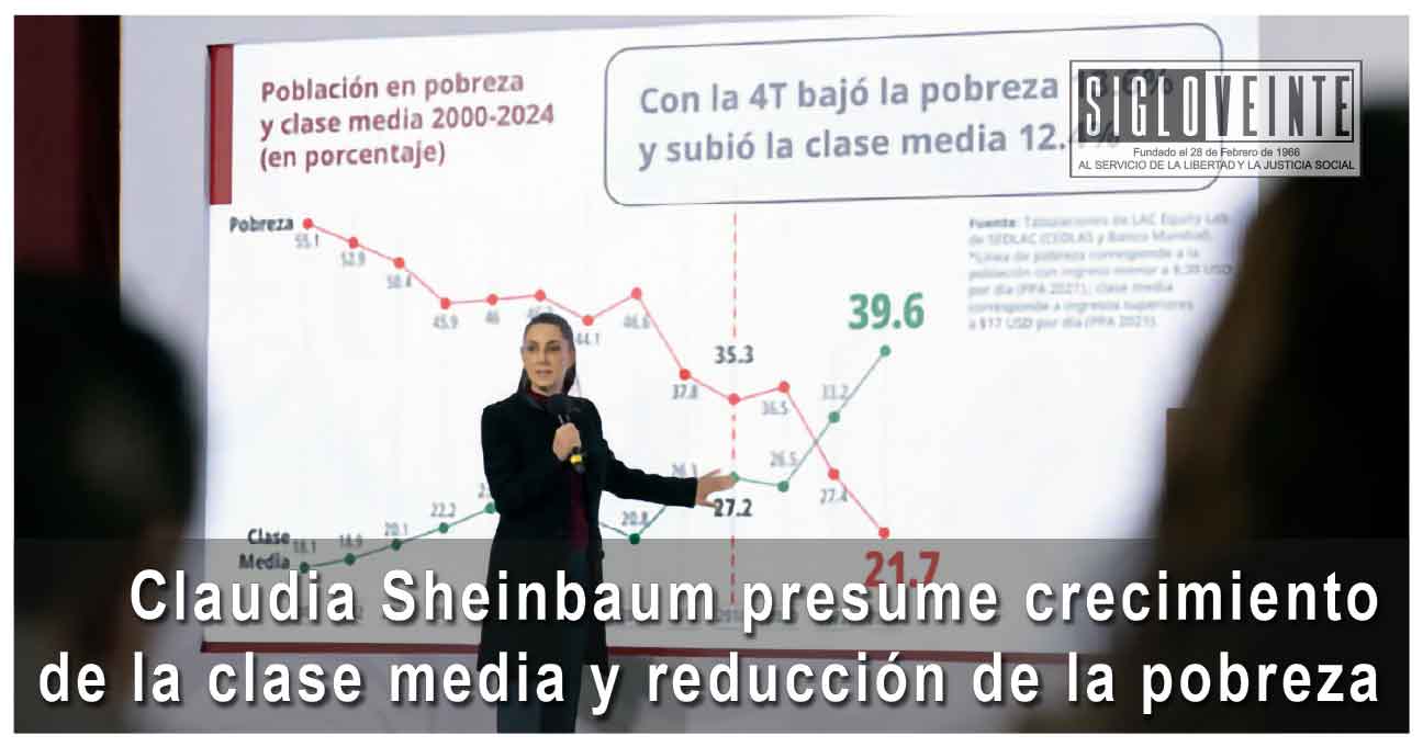 Presidenta Claudia Sheinbaum presume crecimiento de la clase media y ...