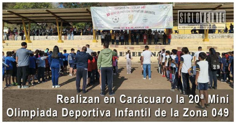 Realizan en Carácuaro la 20ª Mini Olimpiada Deportiva Infantil de la Zona 049