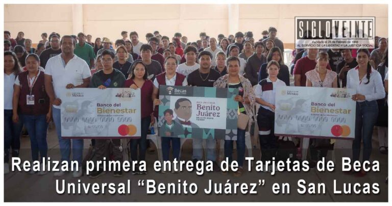 Realizan primera entrega de Tarjetas de Beca Universal “Benito Juárez” en San Lucas