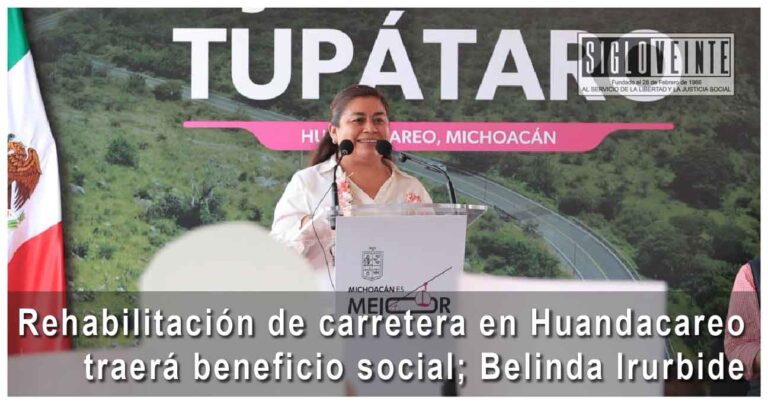 Rehabilitación de carretera en Huandacareo traerá beneficio social; Belinda Irurbide