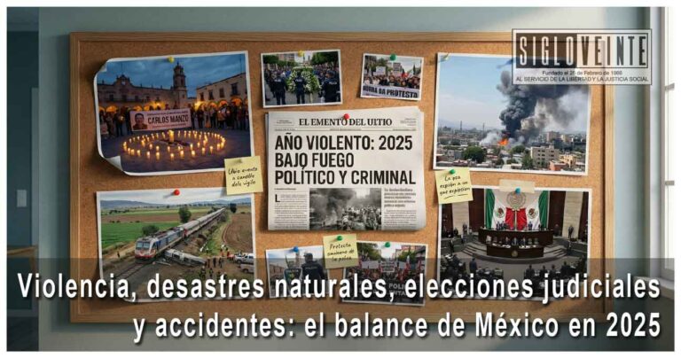 Violencia, desastres naturales, elecciones judiciales y accidentes: el balance de México en 2025