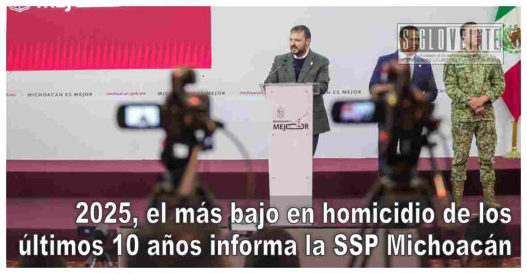2025, el más bajo en homicidio de los últimos 10 años informa la SSP Michoacán