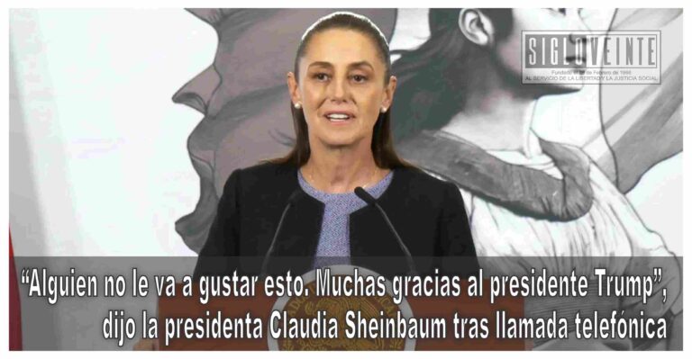 “Alguien no le va a gustar esto. Muchas gracias al presidente Trump”, dijo la presidenta Claudia Sheinbaum tras llamada telefónica