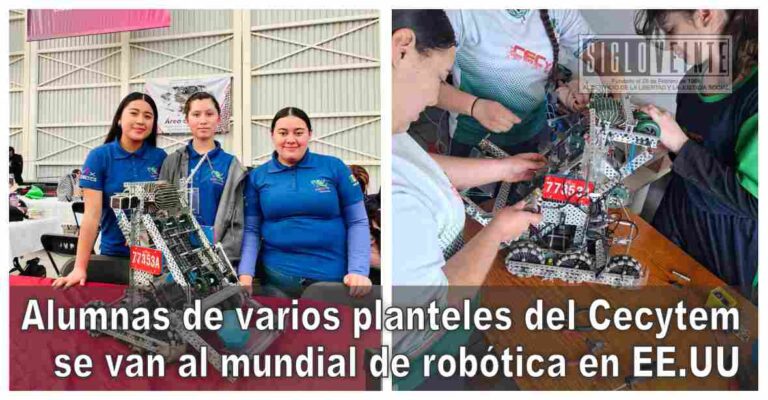 Alumnas de varios planteles del Cecytem se van al mundial de robótica en EE.UU