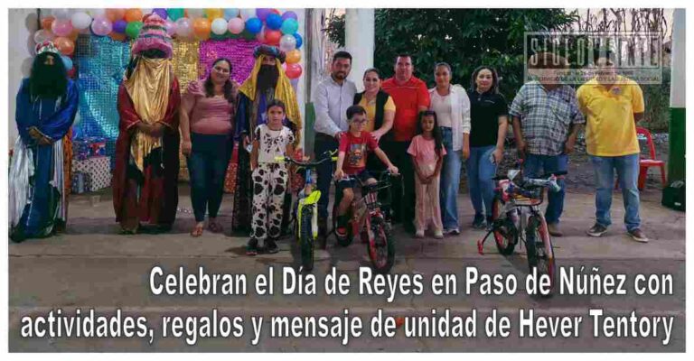 Celebran el Día de Reyes en Paso de Núñez con actividades, regalos y mensaje de unidad de Hever Tentory