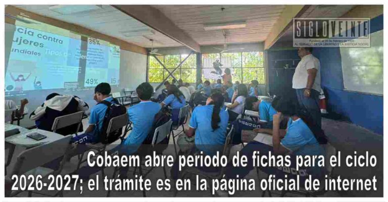 Cobaem abre periodo de fichas para el ciclo 2026-2027; el trámite es en la página oficial de internet