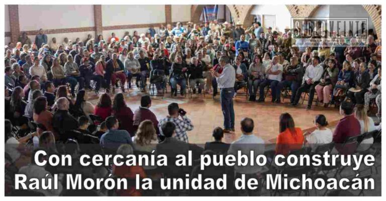 Con cercanía al pueblo construye Raúl Morón la unidad de Michoacán