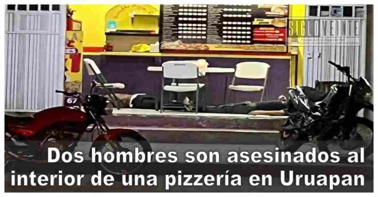 Dos hombres son asesinados al interior de una pizzería en Uruapan