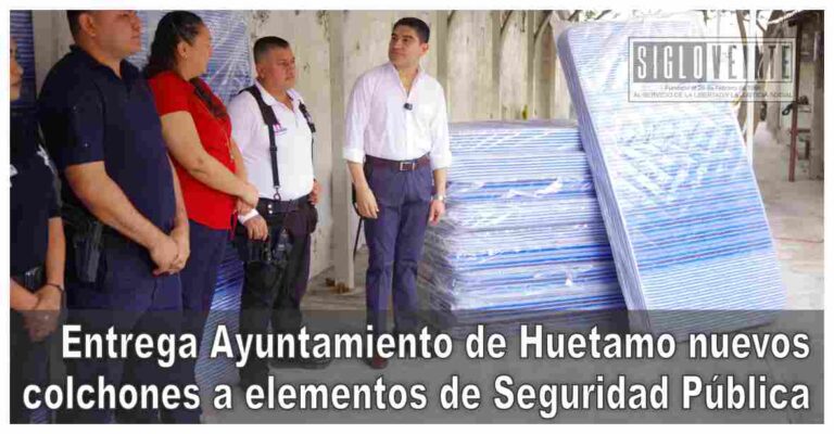 Entrega Ayuntamiento de Huetamo nuevos colchones a elementos de Seguridad Pública