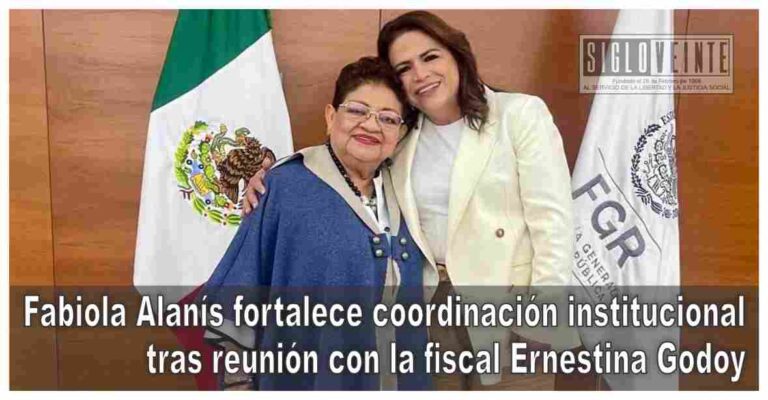 Fabiola Alanís fortalece coordinación institucional tras reunión con la fiscal Ernestina Godoy