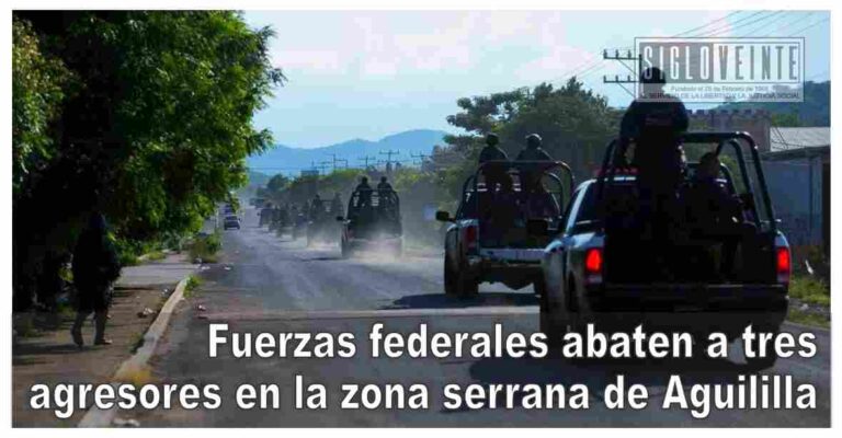 Fuerzas federales abaten a tres agresores en la zona serrana de Aguililla