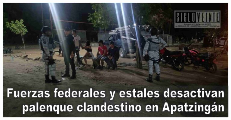 Fuerzas federales y estales desactivan palenque clandestino en Apatzingán