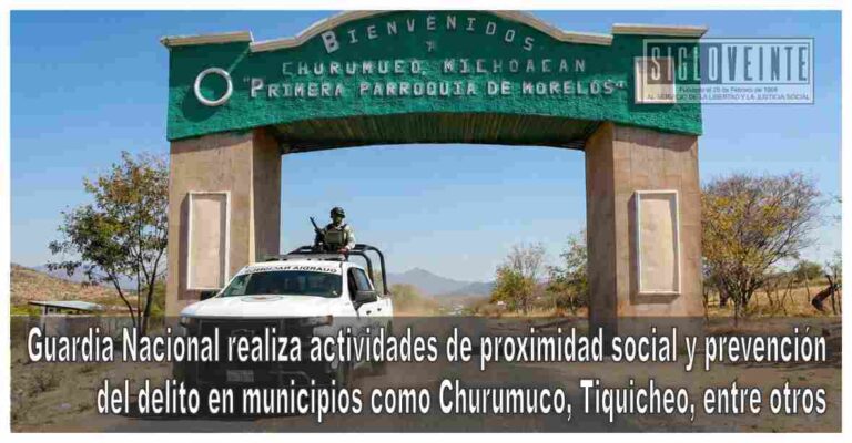 Guardia Nacional realiza actividades de proximidad social y prevención del delito en municipios como Churumuco, Tiquicheo, entre otros