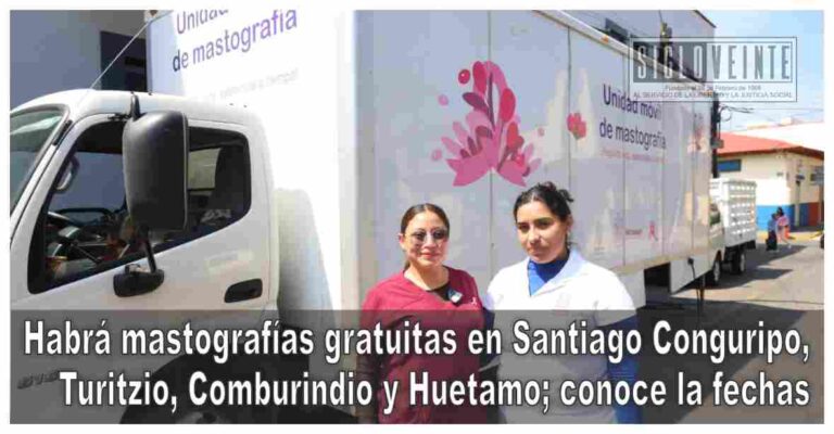 Habrá mastografías gratuitas en Santiago Conguripo, Turitzio, Comburindio y Huetamo; conoce la fechas