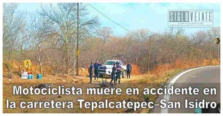 Motociclista muere en accidente en la carretera Tepalcatepec–San Isidro