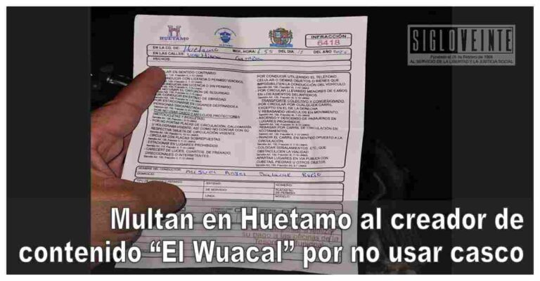 Multan en Huetamo al creador de contenido “El Wuacal” por no usar casco