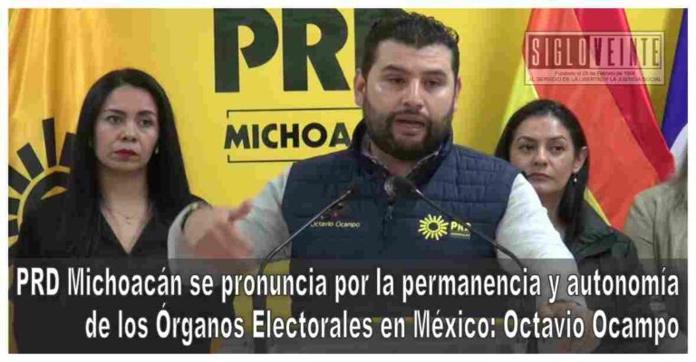 PRD Michoacán se pronuncia por la permanencia y autonomía de los Órganos Electorales en México: Octavio Ocampo