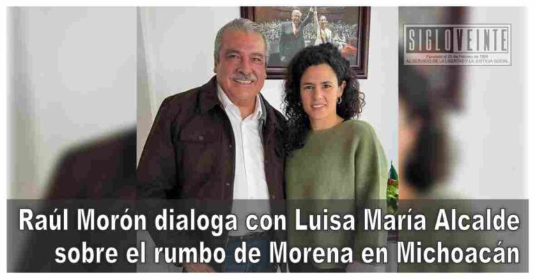 Raúl Morón dialoga con Luisa María Alcalde sobre el rumbo de Morena en Michoacán