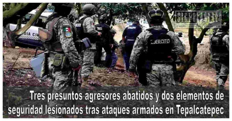Tres presuntos agresores abatidos y dos elementos de seguridad lesionados tras ataques armados en Tepalcatepec
