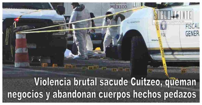 Violencia brutal sacude Cuitzeo, queman negocios y abandonan cuerpos hechos pedazos
