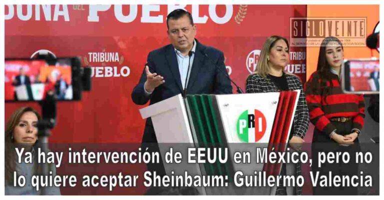 Ya hay intervención de EEUU en México, pero no lo quiere aceptar Sheinbaum: Guillermo Valencia