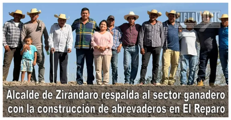 Alcalde de Zirándaro respalda al sector ganadero con la construcción de abrevaderos en El Reparo