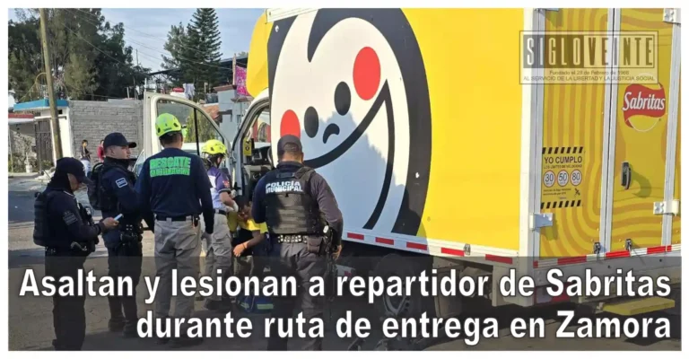 Asaltan y lesionan a repartidor de Sabritas durante ruta de entrega en Zamora