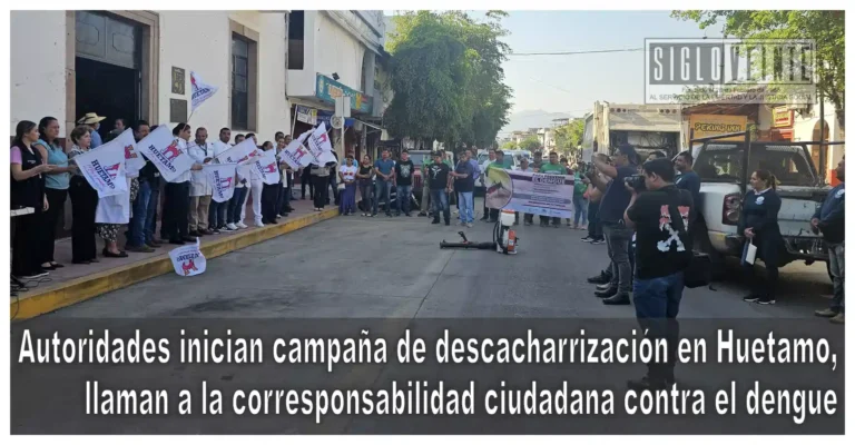 Autoridades inician campaña de descacharrización en Huetamo, llaman a la corresponsabilidad ciudadana contra el dengue