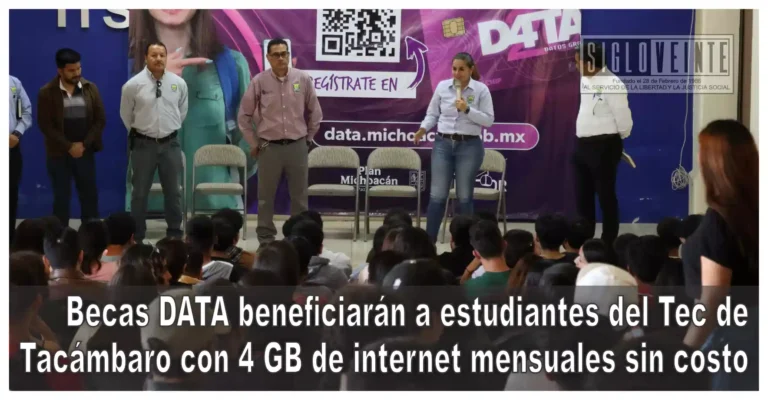 Becas DATA beneficiarán a estudiantes del Tec de Tacámbaro con 4 GB de internet mensuales sin costo
