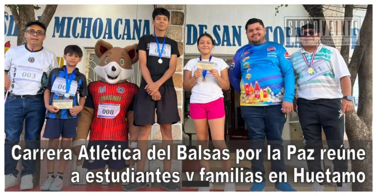 Carrera Atlética del Balsas por la Paz reúne a estudiantes y familias en Huetamo