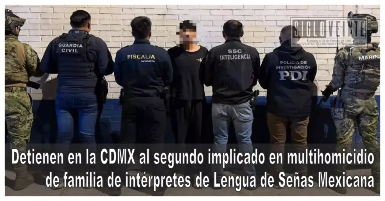 Detienen en la CDMX al segundo implicado en multihomicidio de familia de intérpretes de Lengua de Señas Mexicana