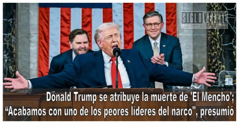 Donald Trump se atribuye la muerte de ‘El Mencho’; «Acabamos con uno de los peores líderes del narco», presumió
