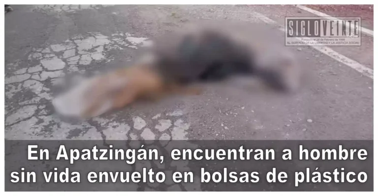En Apatzingán, encuentran a hombre sin vida envuelto en bolsas de plástico