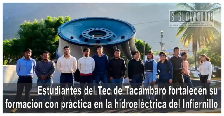 Estudiantes del Tec de Tacámbaro fortalecen su formación con práctica en la hidroeléctrica del Infiernillo