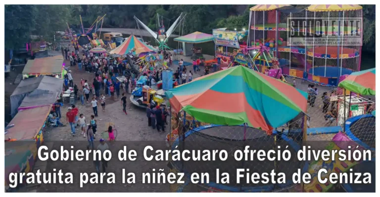 Gobierno de Carácuaro ofreció diversión gratuita para la niñez en la Fiesta de Ceniza