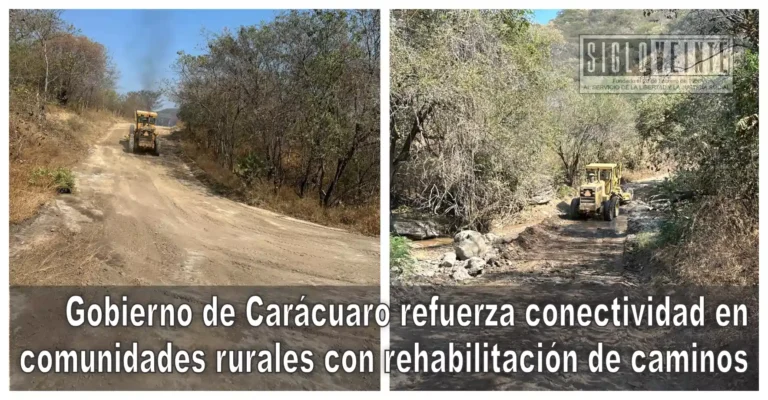 Gobierno de Carácuaro refuerza conectividad en comunidades rurales con rehabilitación de caminos
