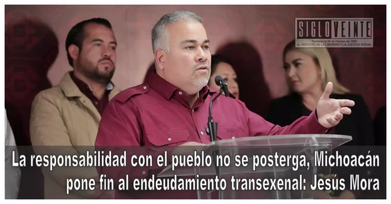 La responsabilidad con el pueblo no se posterga, Michoacán pone fin al endeudamiento transexenal: Jesús Mora