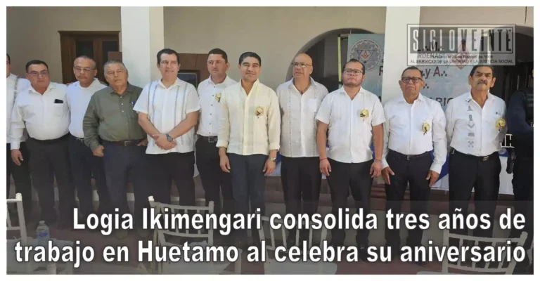Logia Ikimengari consolida tres años de trabajo en Huetamo al celebra su aniversario