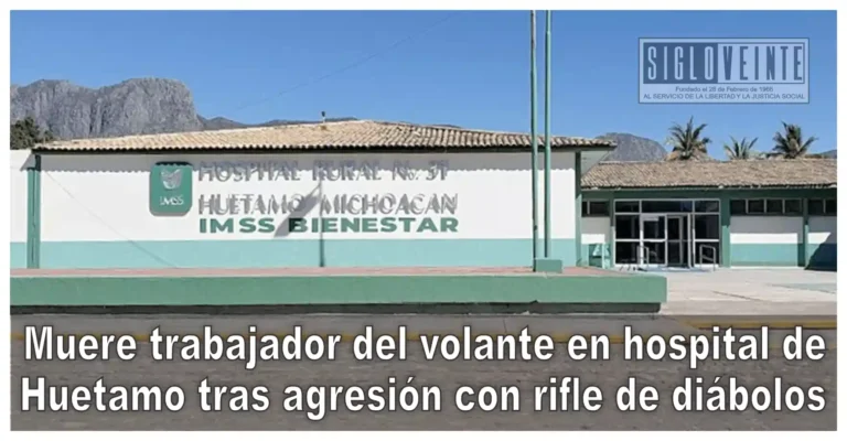 Muere trabajador del volante en hospital de Huetamo tras agresión con rifle de diábolos