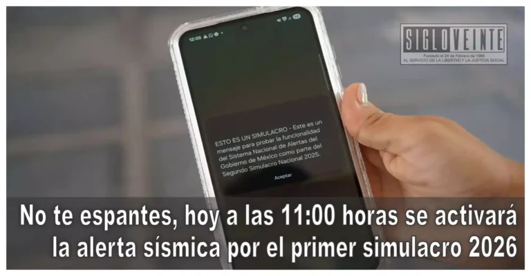 No te espantes, hoy a las 11:00 horas se activará la alerta sísmica por el primer simulacro 2026