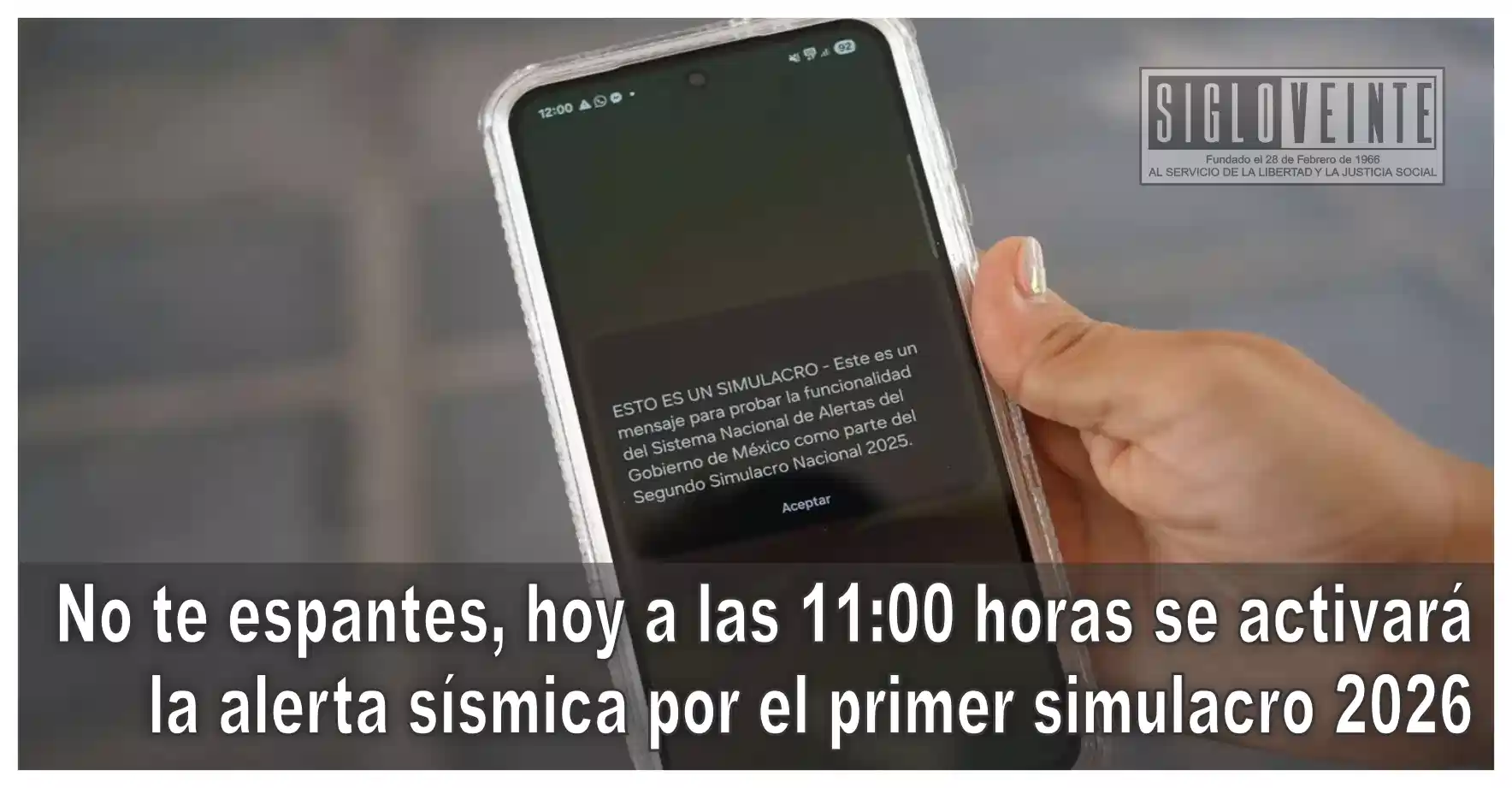 No te espantes, hoy a las 11:00 horas se activará la alerta sísmica por ...